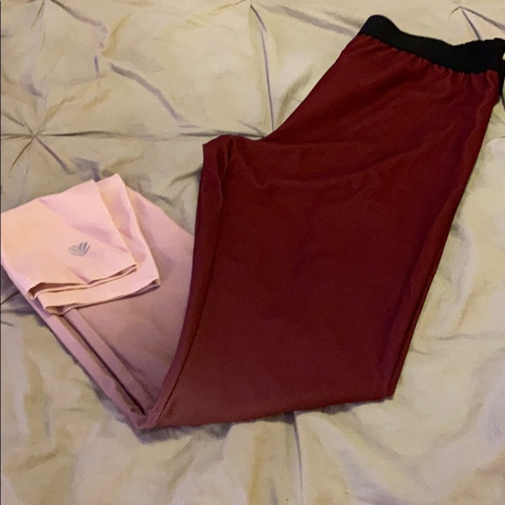 Forever 21 athletic pants ombré pink size medium